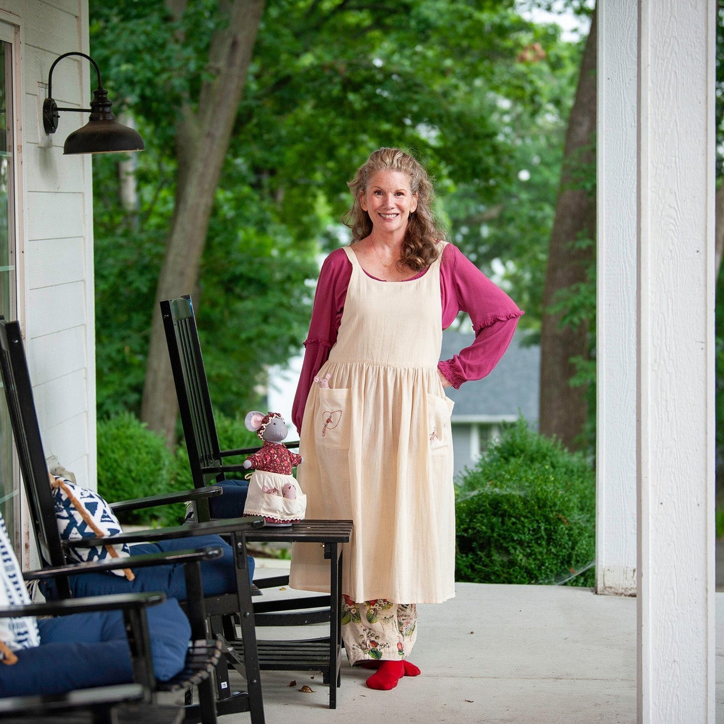 Limited-Edition '50 Years of Loving Laura'  Mercantile Apron in Parchment