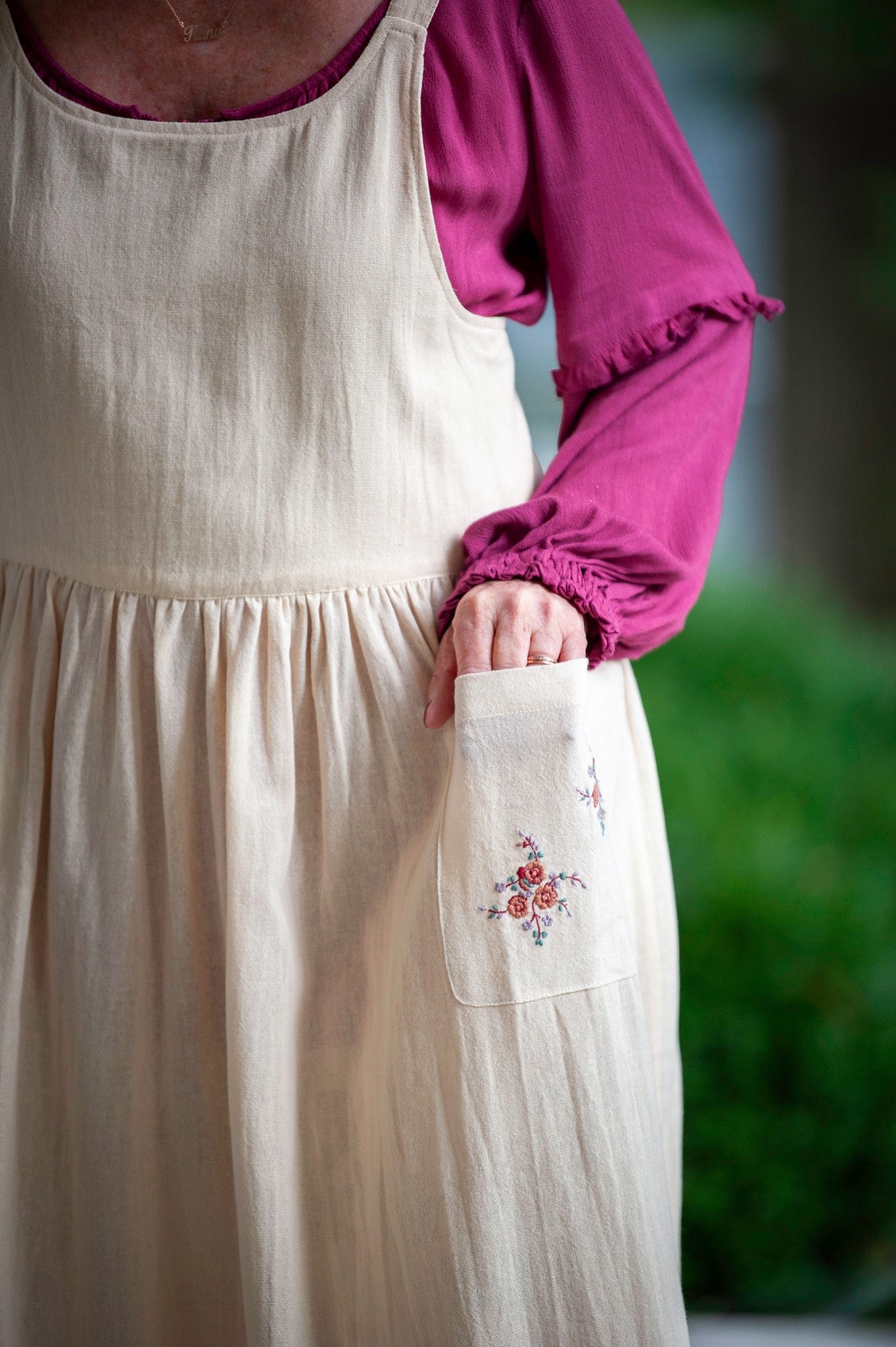 Limited-Edition '50 Years of Loving Laura'  Mercantile Apron in Parchment