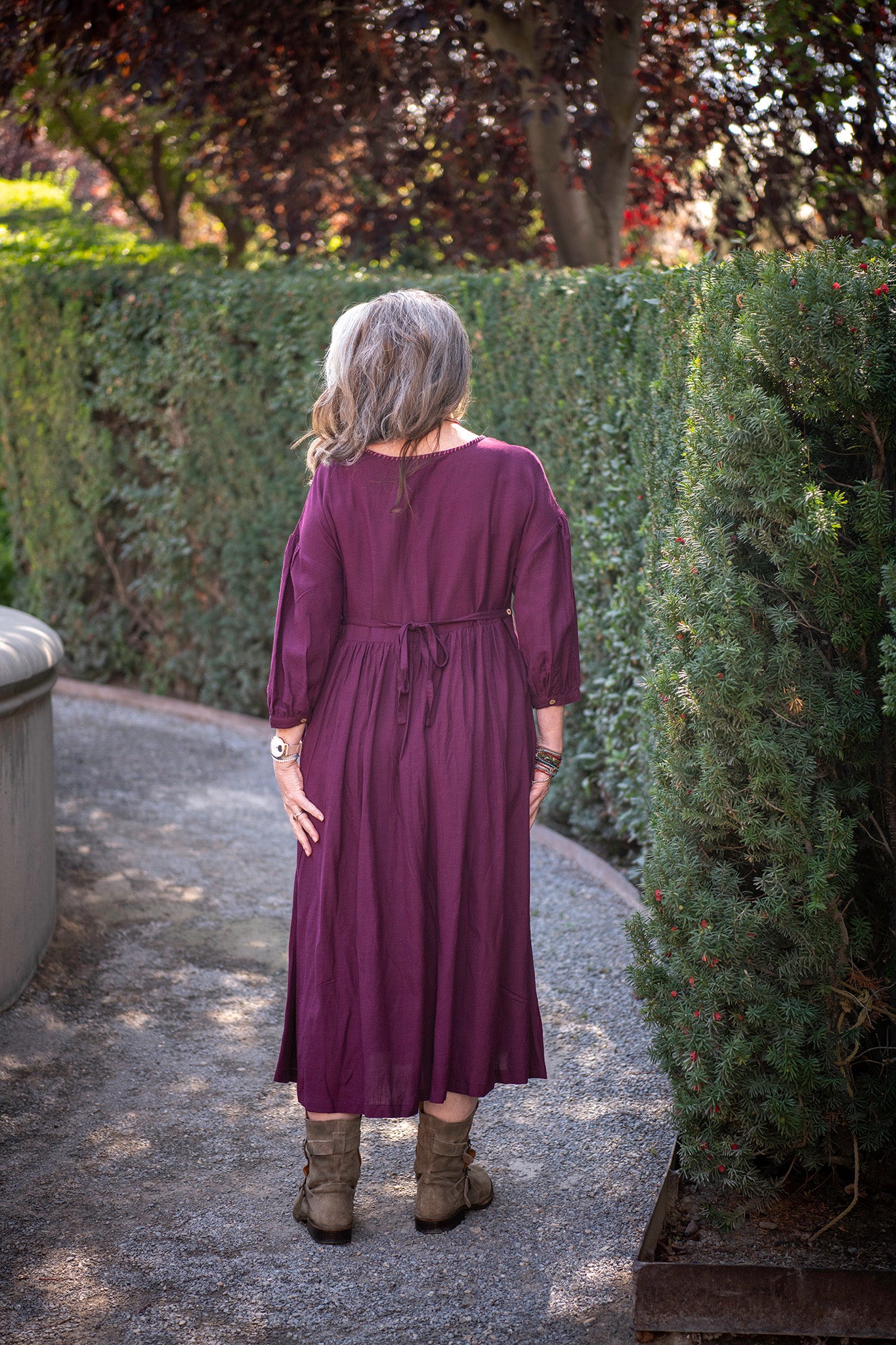 Ms. Beadle Dress in Beet