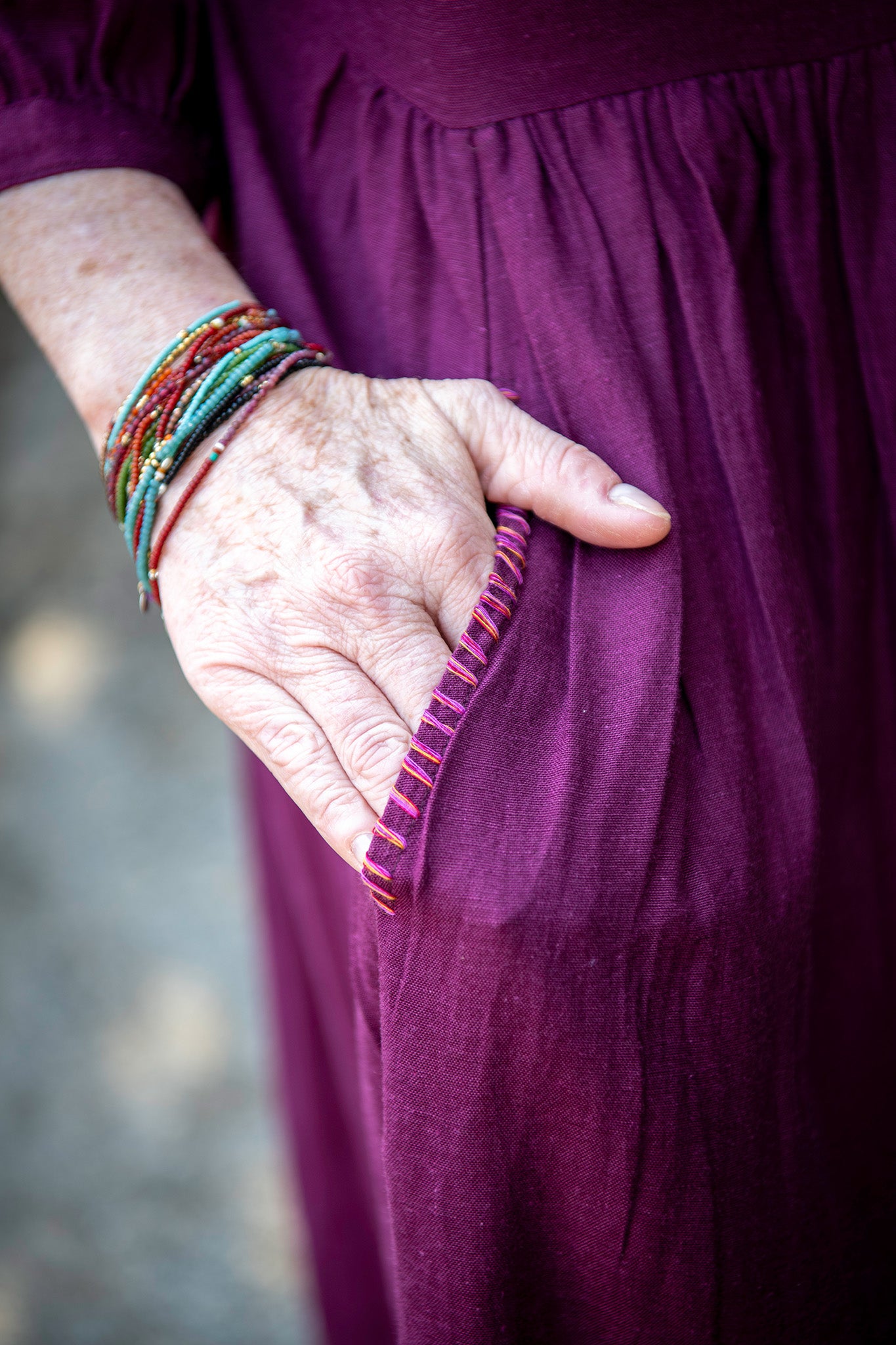 Ms. Beadle Dress in Beet