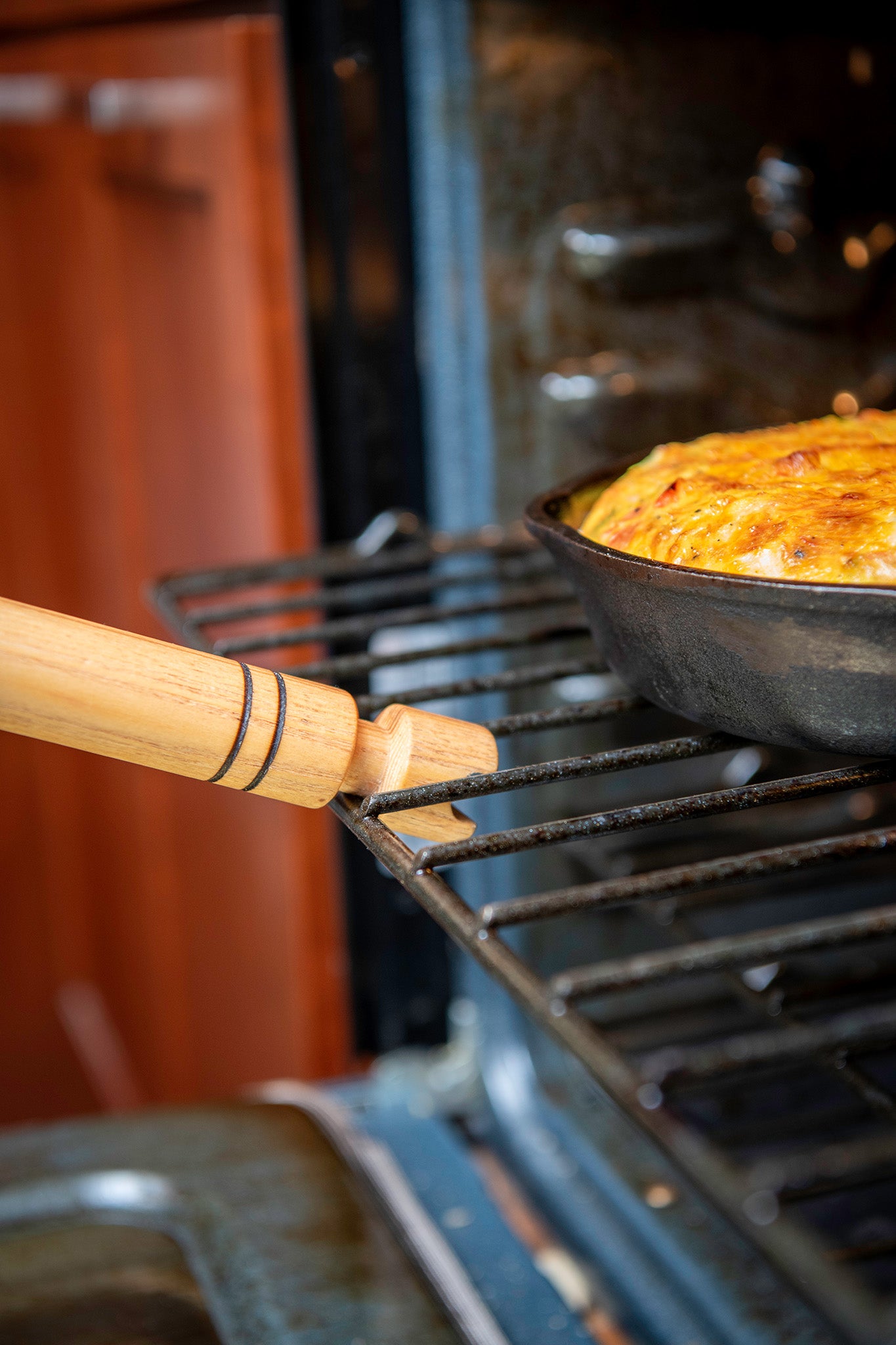 Oven Rack Push/Pull Wooden Tool