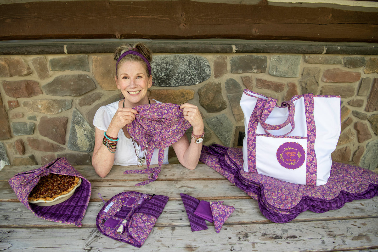 Modern Prairie x PanCAN Limited-Edition Lavender Bloom Rollup Sewing Kit