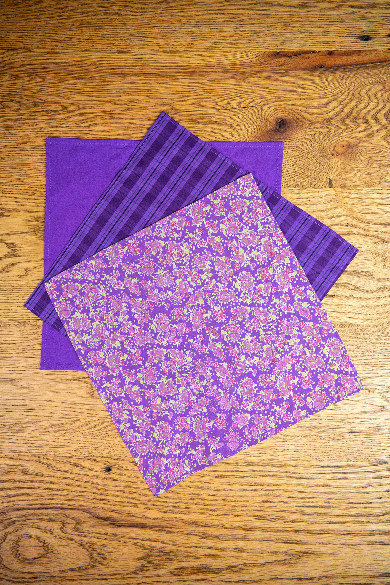 Modern Prairie x PanCAN Limited-Edition Lavender Bloom Pocket Squares, Set of 3