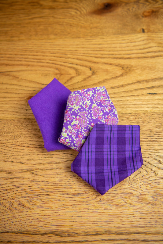 Modern Prairie x PanCAN Limited-Edition Lavender Bloom Pocket Squares, Set of 3