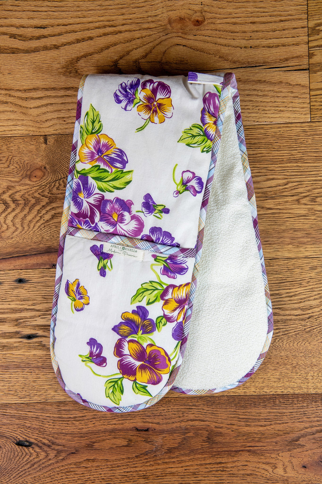 Pansies Double Pot Mitt