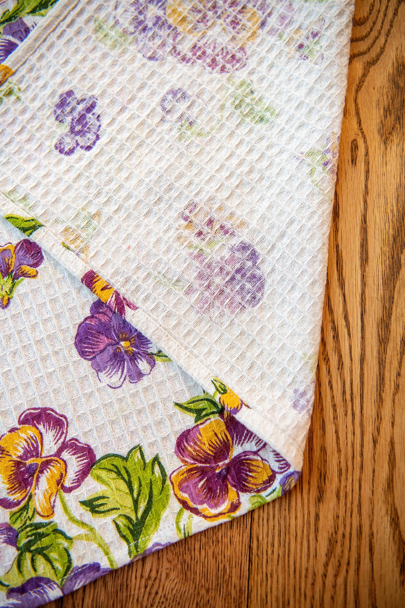 Pansies Tea Towels, Set of 2