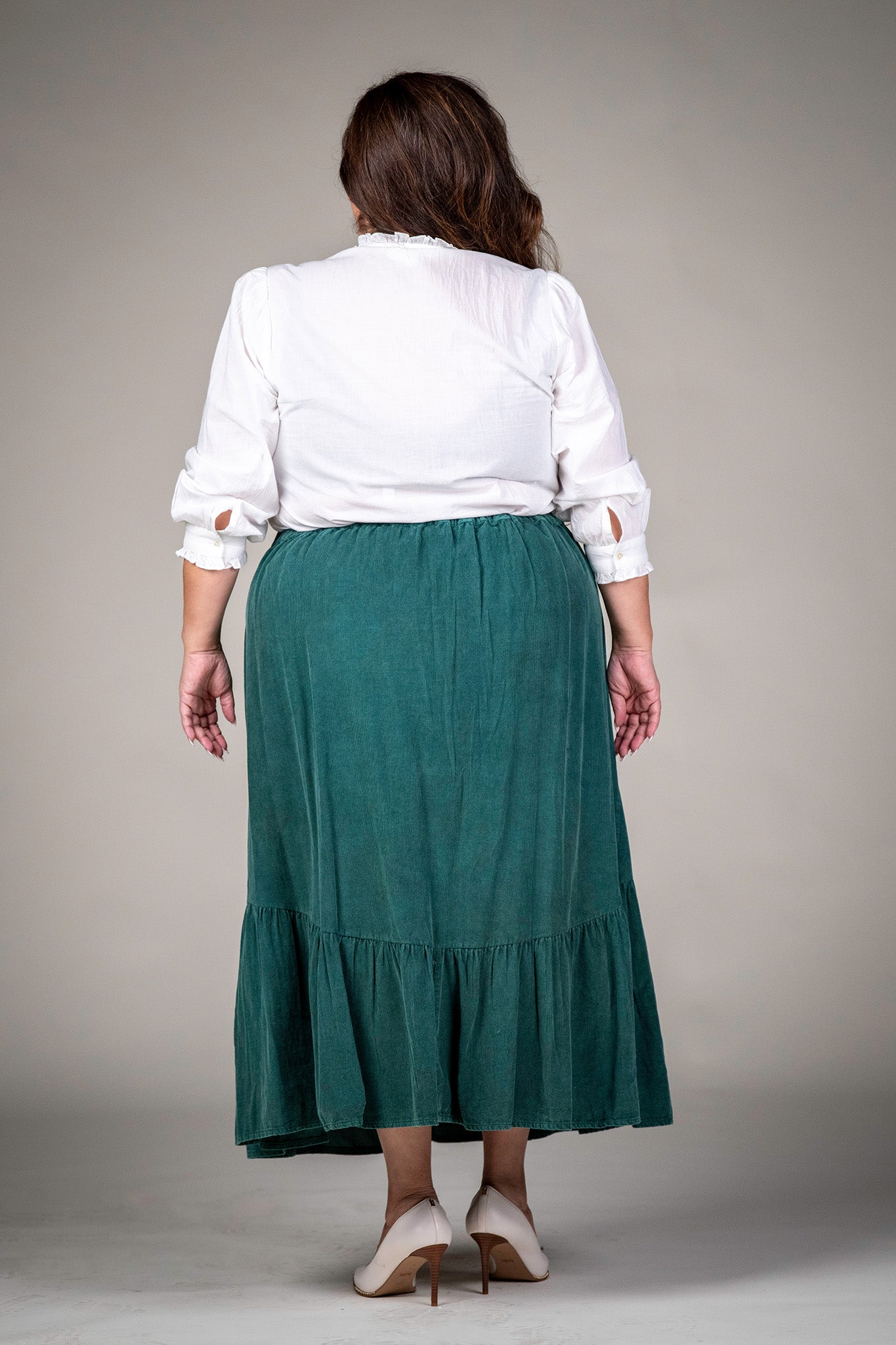 Limited-Edition '50 Years of Loving Laura' Homestead Cord Skirt in Green