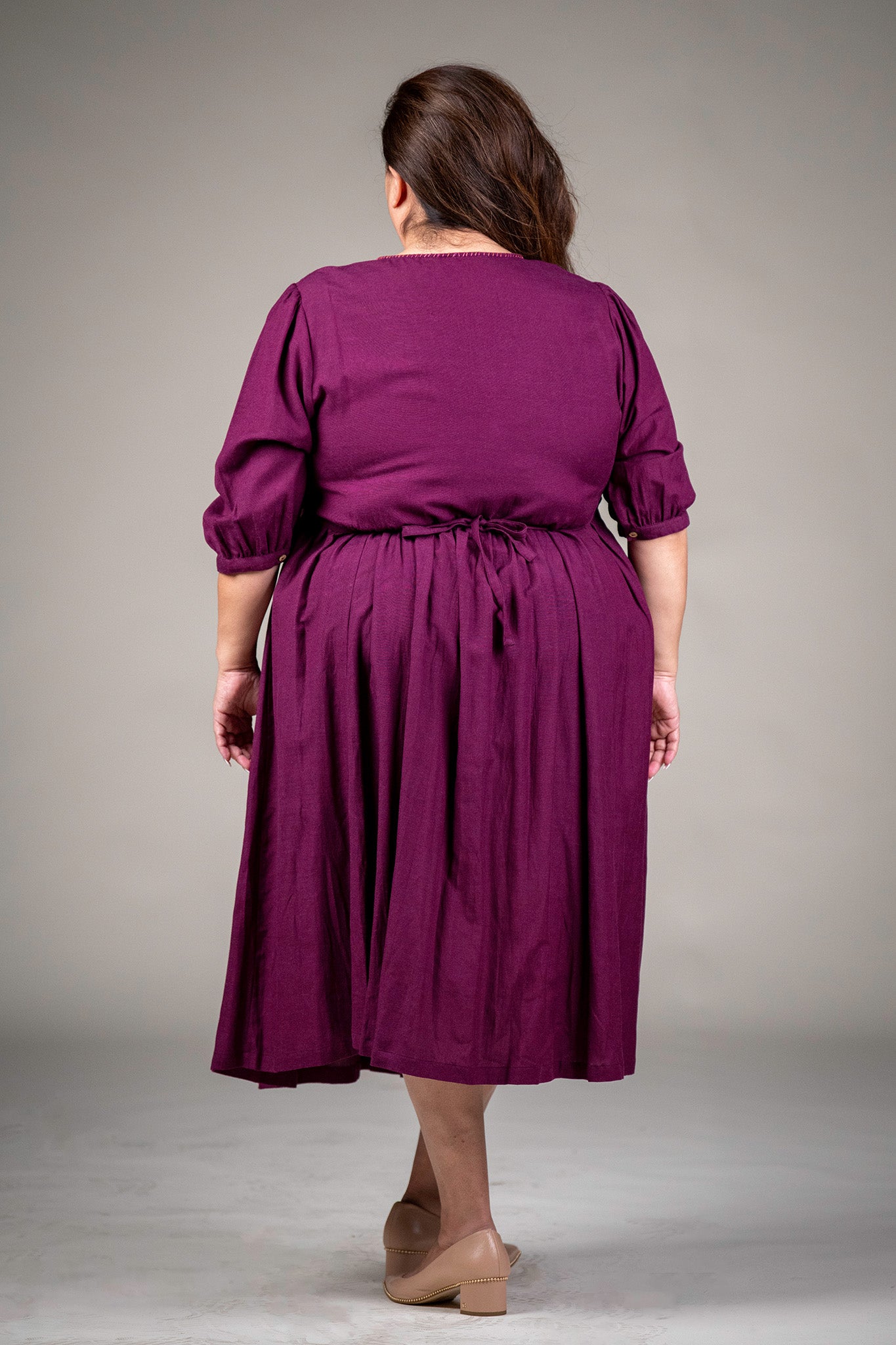 Ms. Beadle Dress in Beet