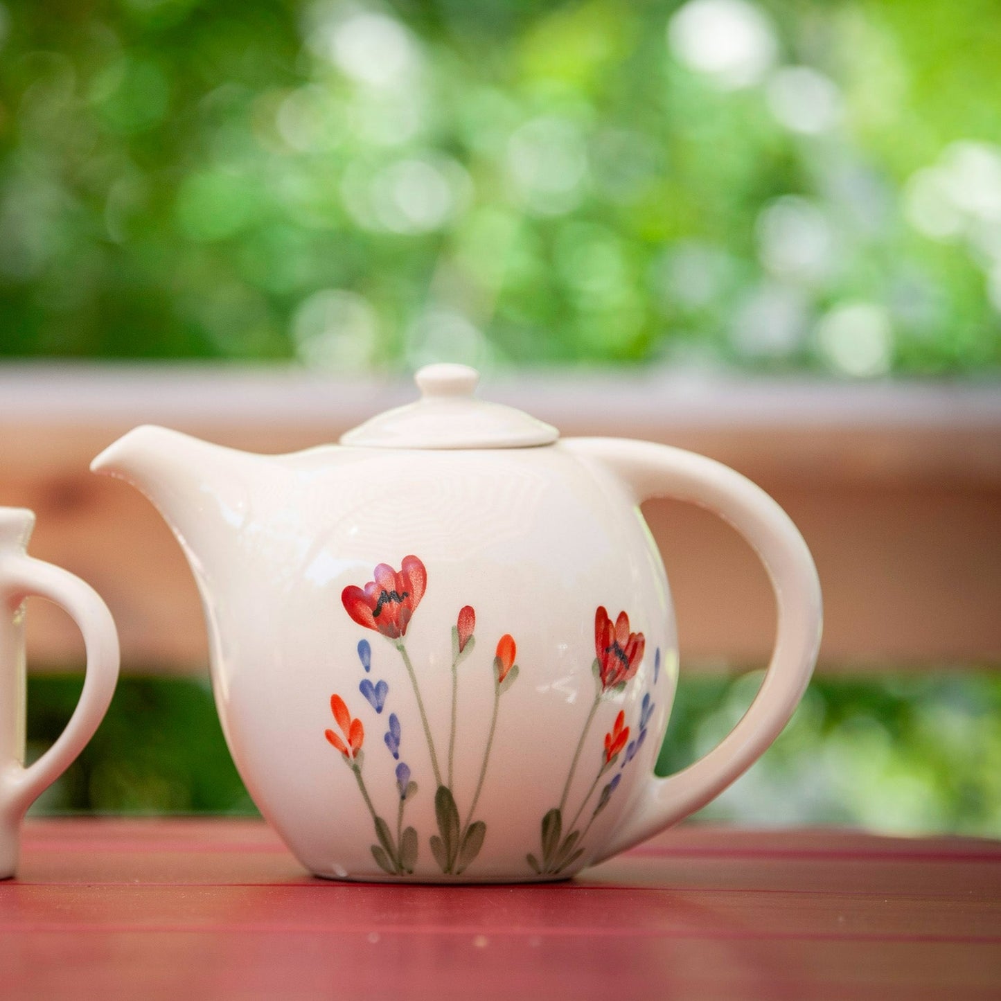 Emerson Pottery Teapot in Red Poppy