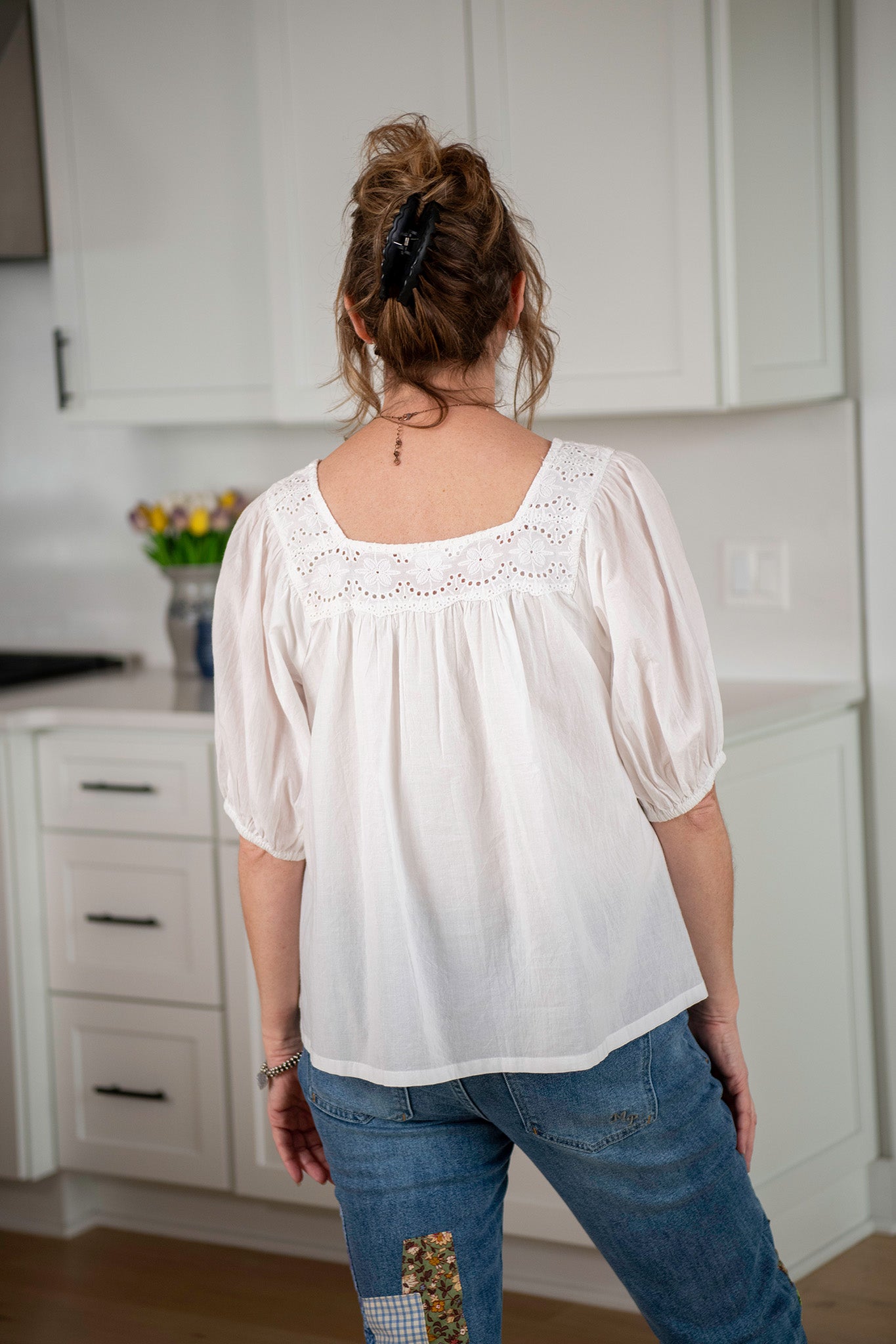 The Prairie Eyelet Everyday Blouse in White