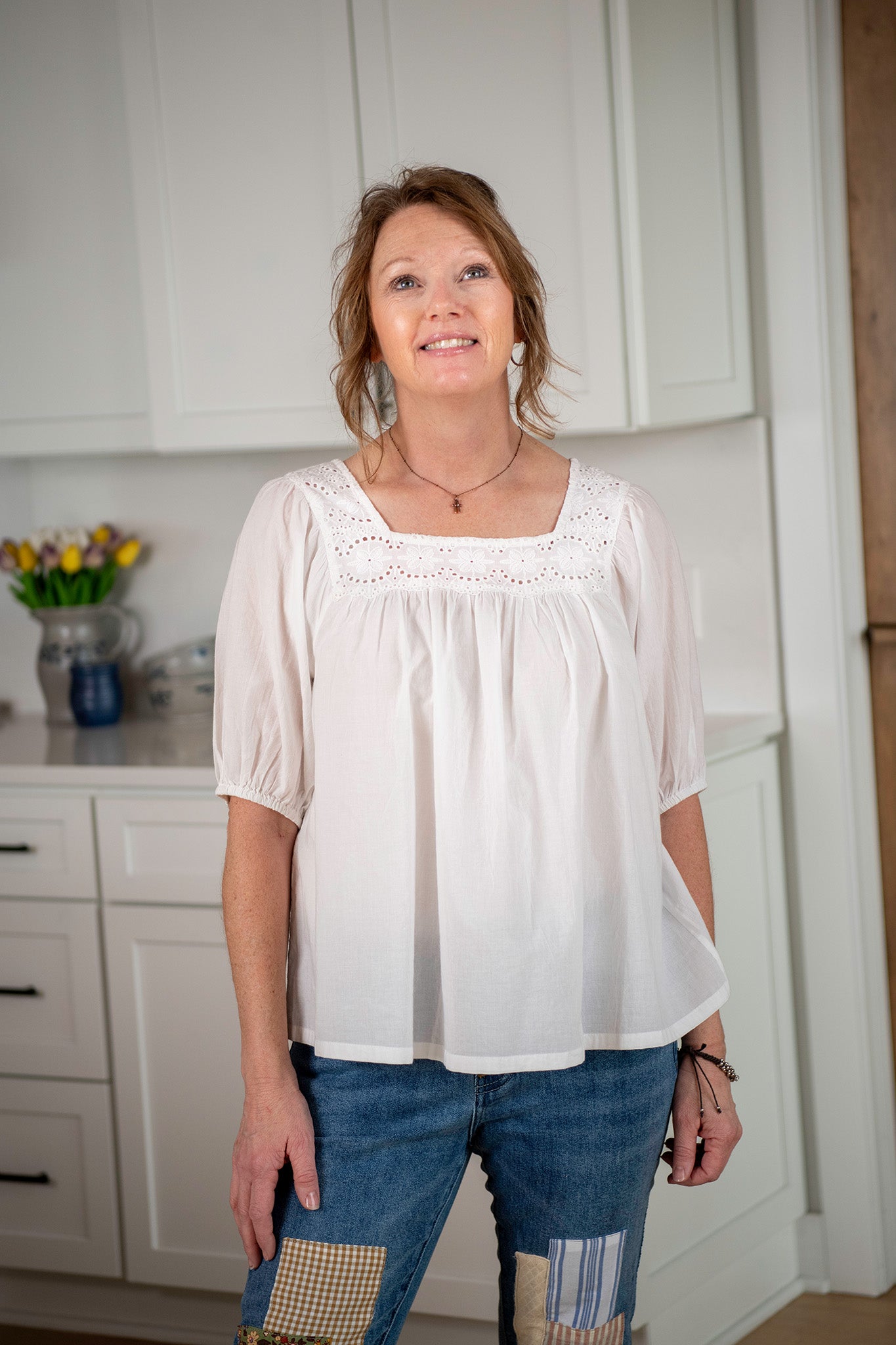 The Prairie Eyelet Everyday Blouse in White