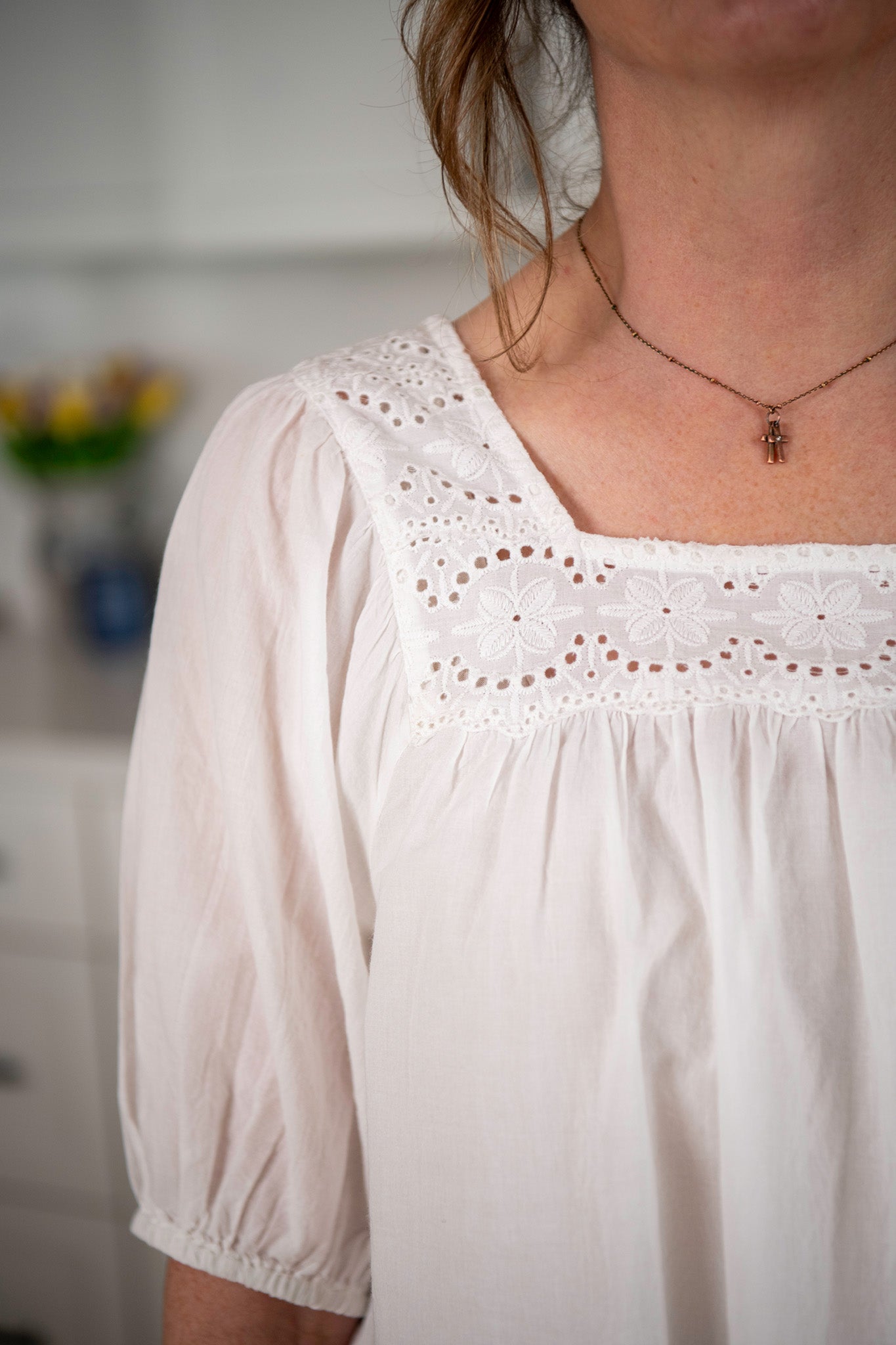 The Prairie Eyelet Everyday Blouse in White