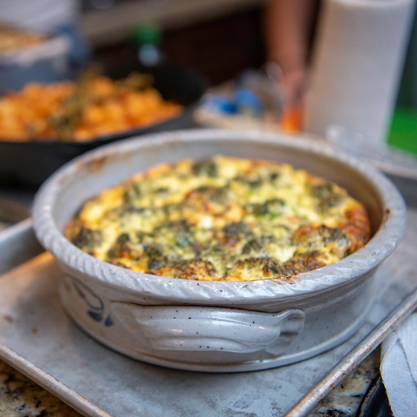 Prairie Floral Quiche Dish