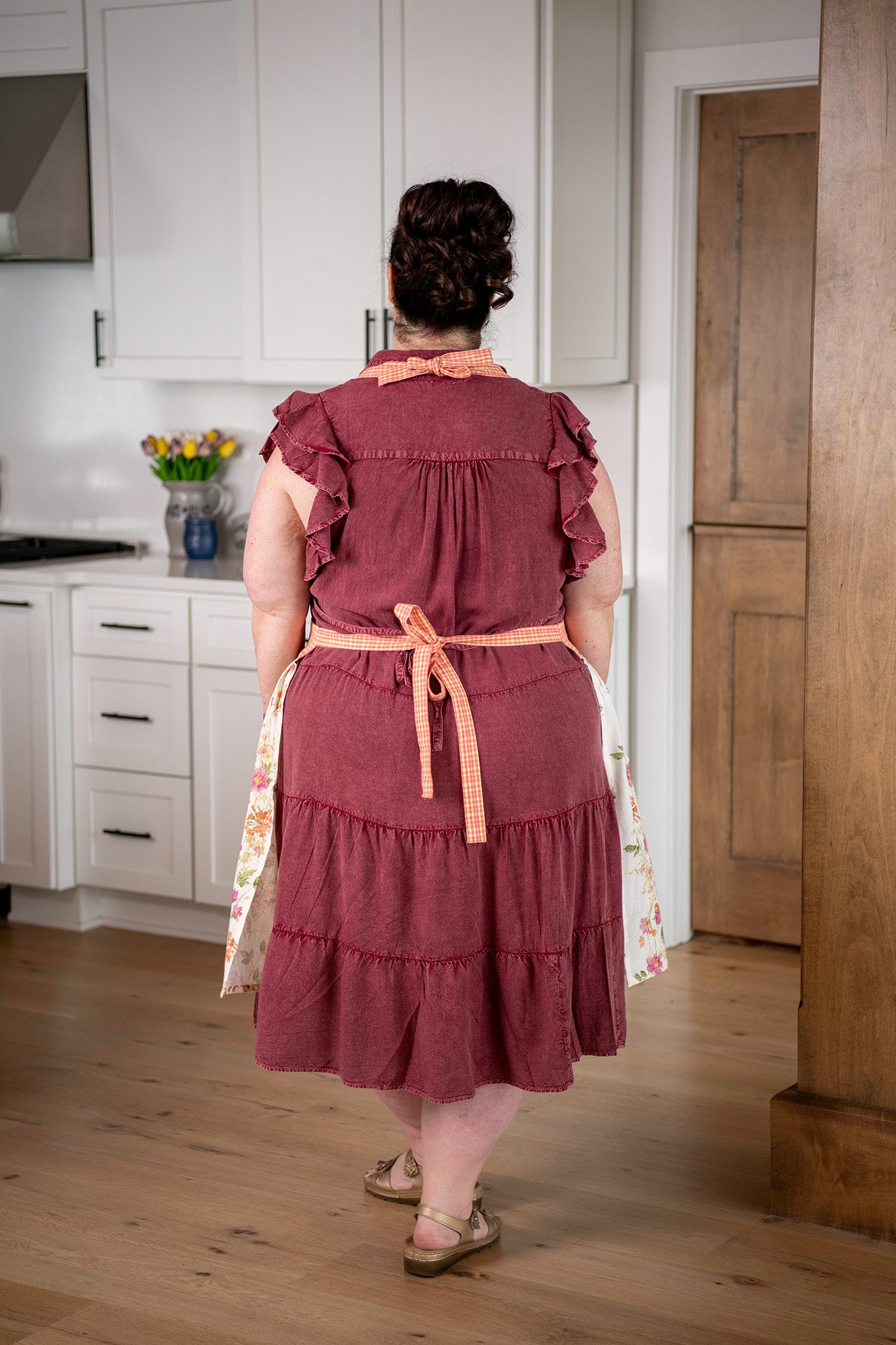 Prairie Flower Pastime Apron & Tea Towel Set