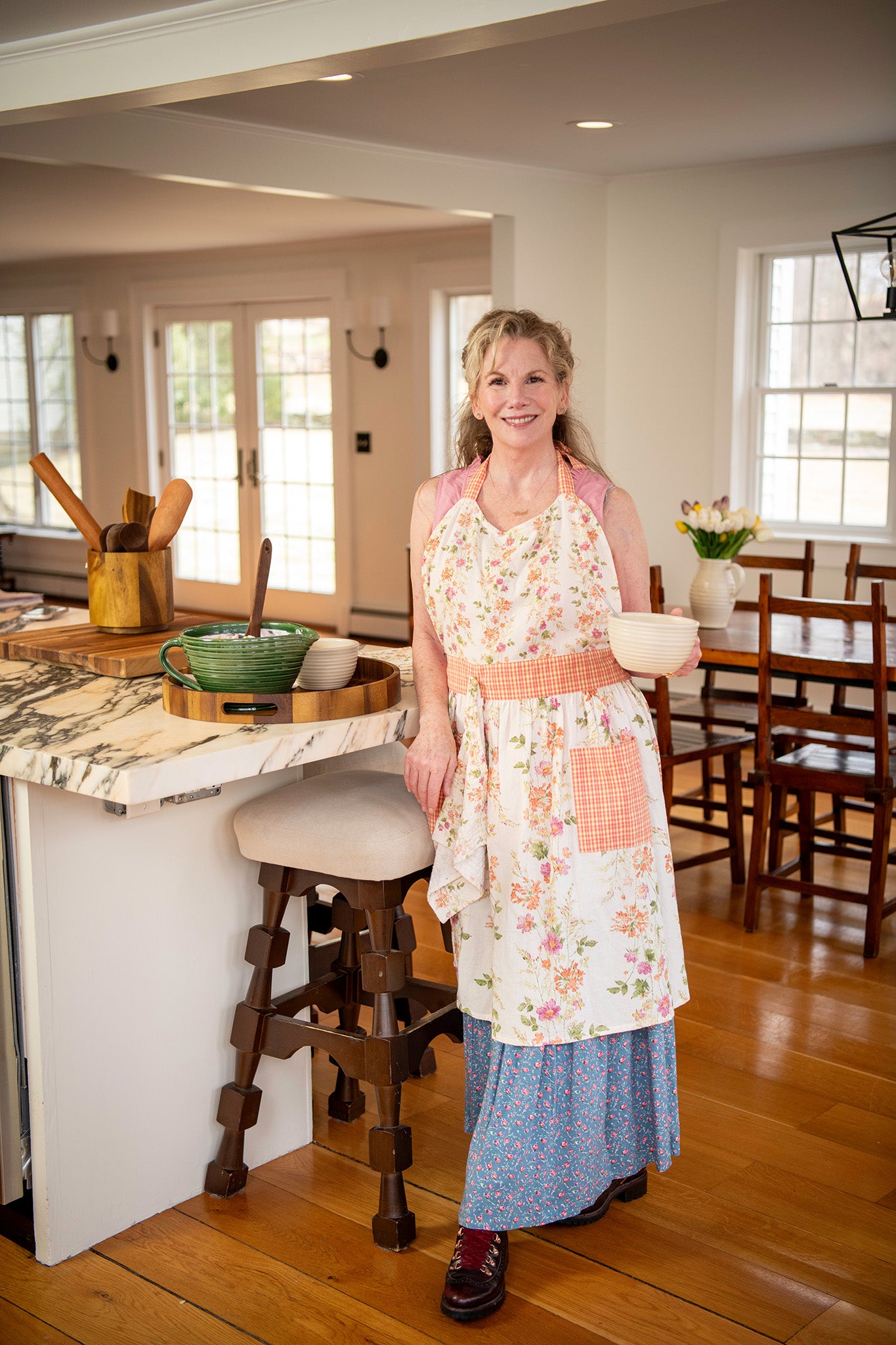 Prairie Flower Pastime Apron & Tea Towel Set