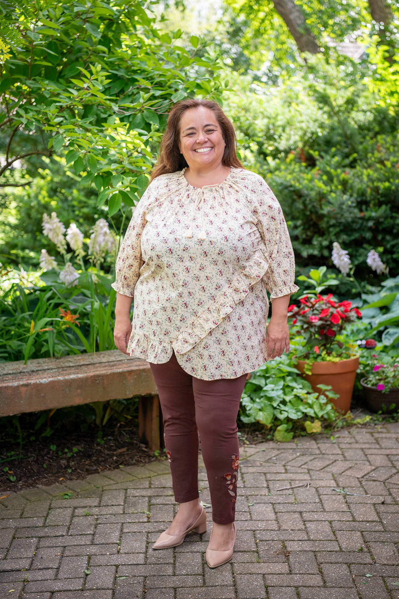 Rose Petal Blouse in Cornwall Ecru