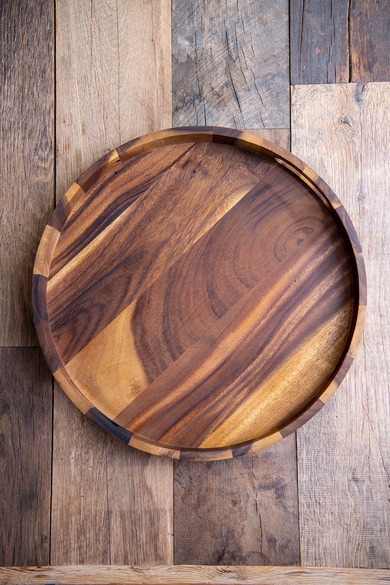 Let's Entertain Acacia Wood Serving Tray — 17" Round