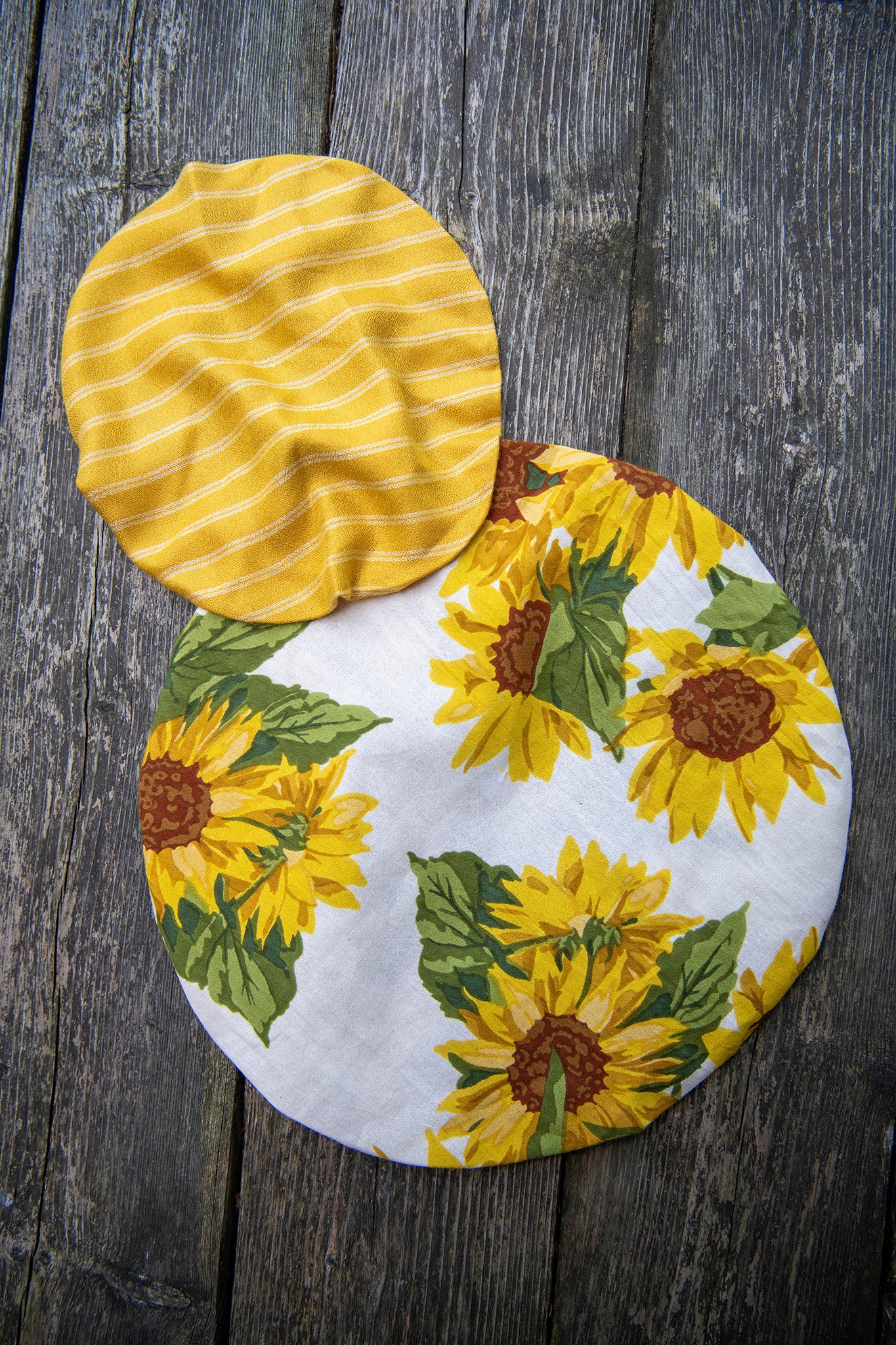 Sunflower Bowl Covers, Set of 2