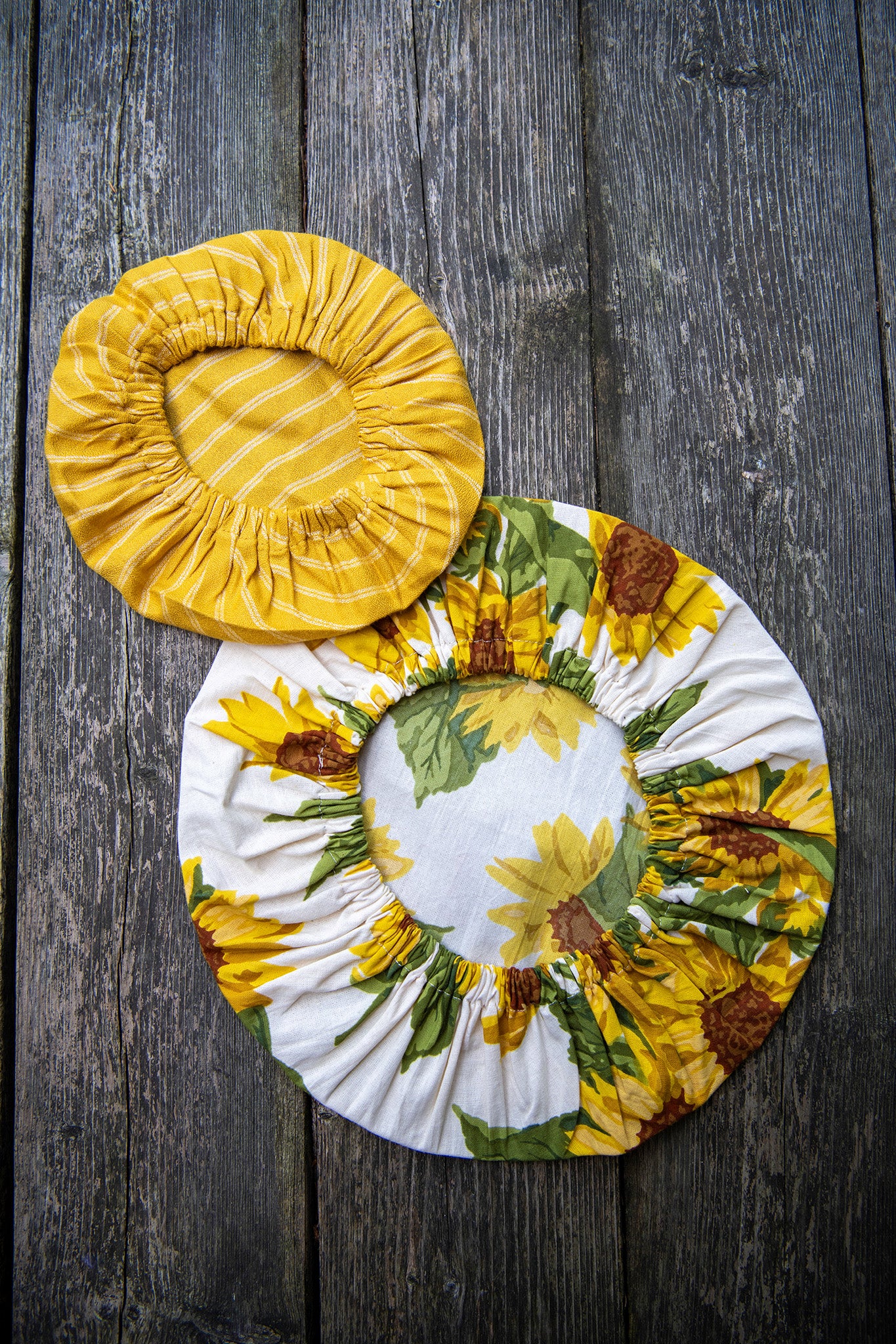 Sunflower Bowl Covers, Set of 2