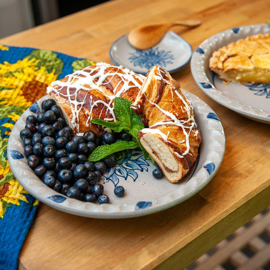 Here Comes the Sunflower Ceramic Pie Plate