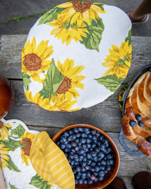 Sunflower Bowl Covers, Set of 2
