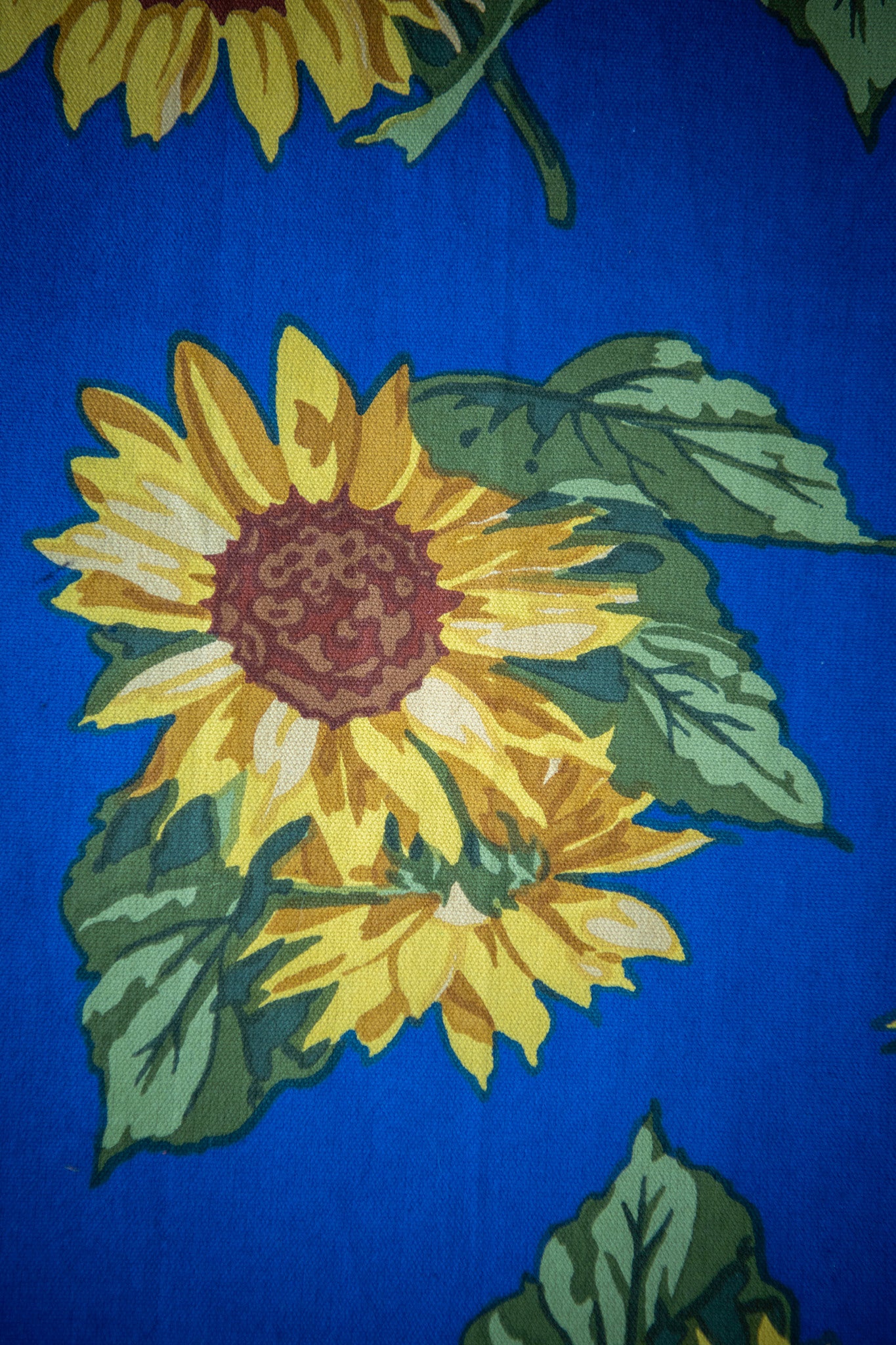 Sunflower Table Runner in Navy