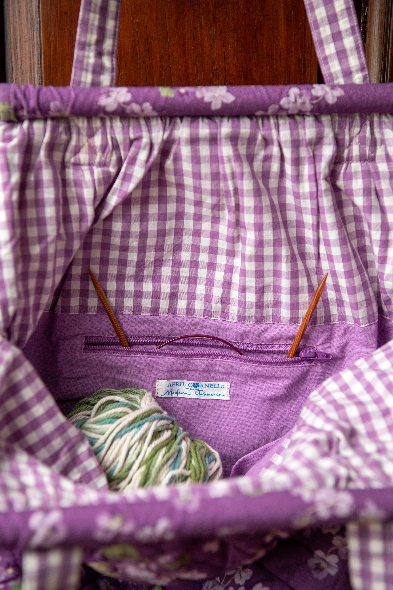 Vivid Violet Knitting Bag