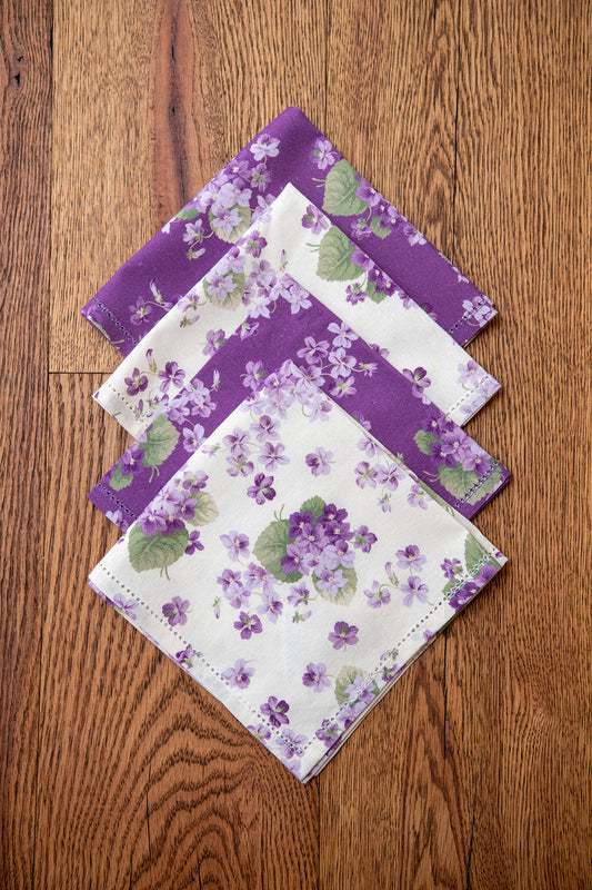 Vivid Violet Luncheon Napkins, Set of 4