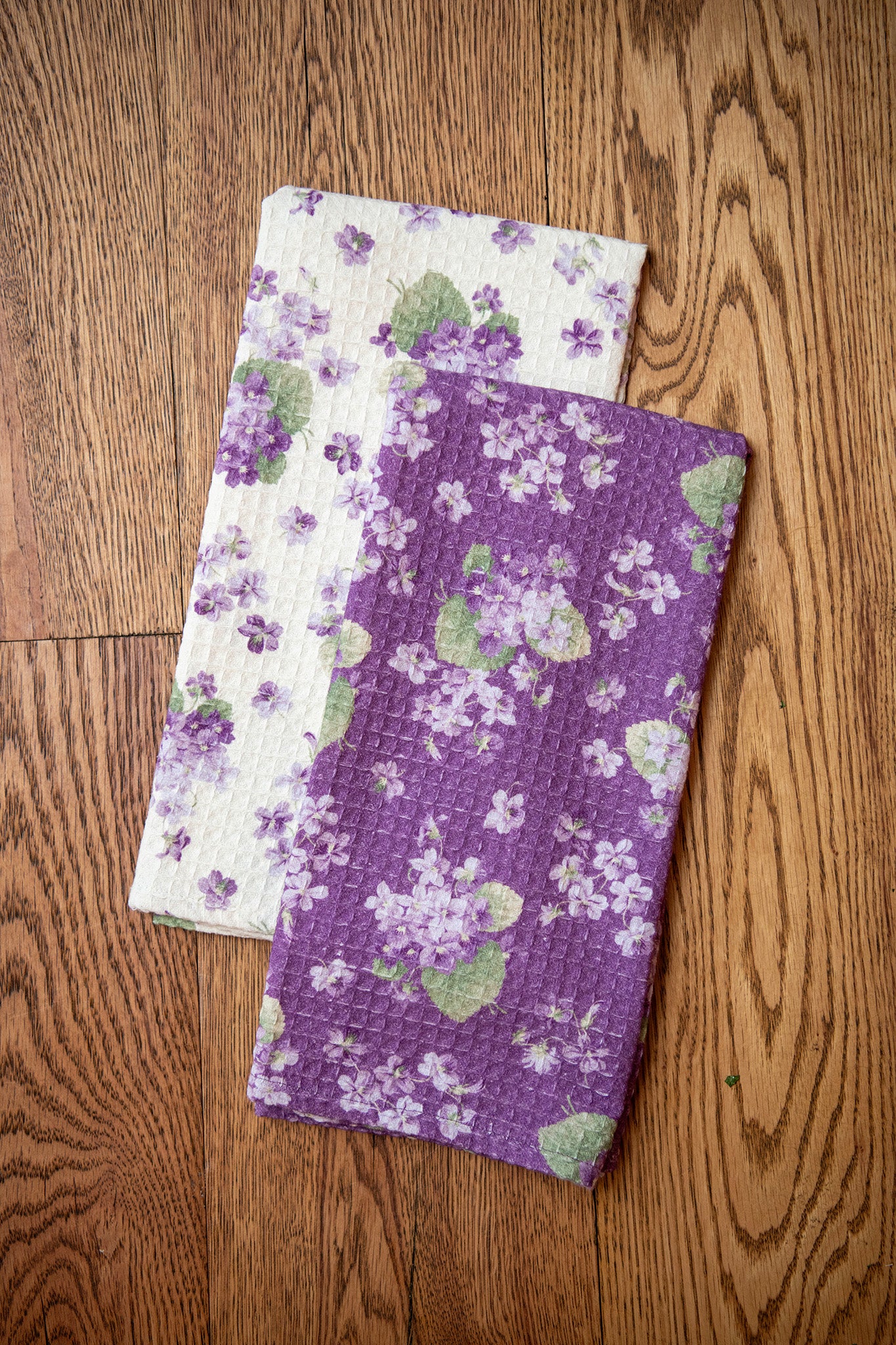 Vivid Violet Tea Towels, Set of 2