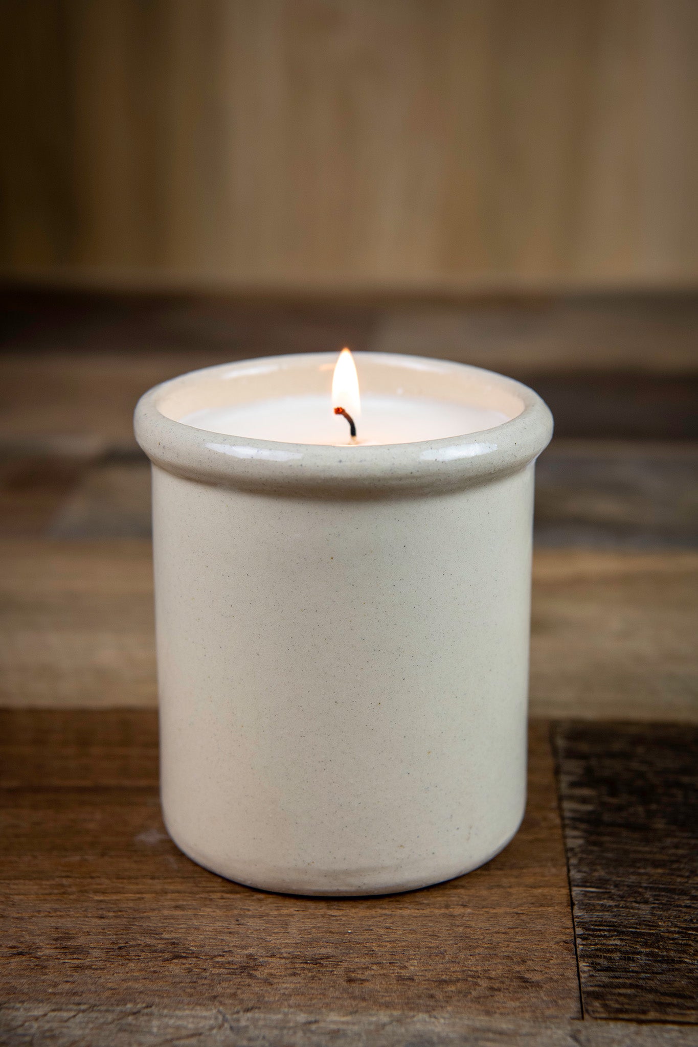 Winter Birch Candle Crock in Winterbark Pine