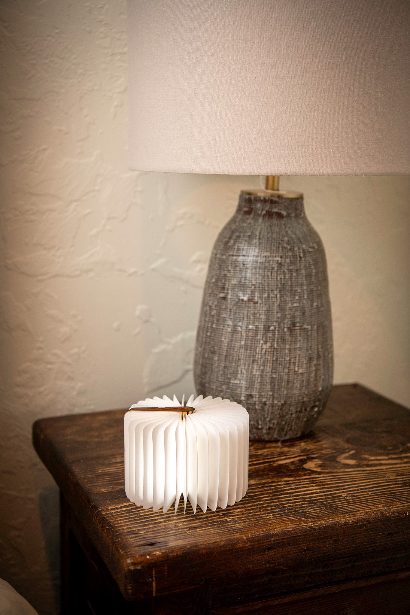 Wooden Book Night Light in Walnut