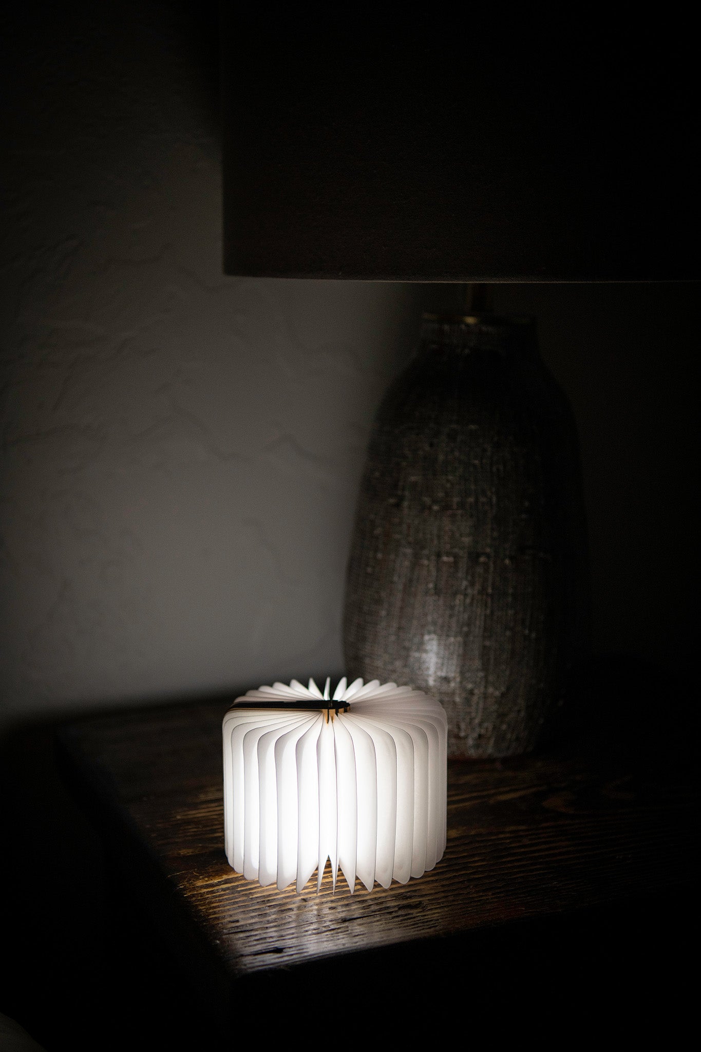 Wooden Book Night Light in Walnut