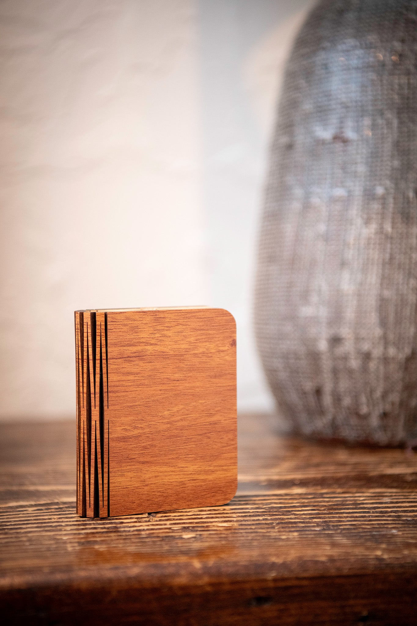 Wooden Book Night Light in Walnut