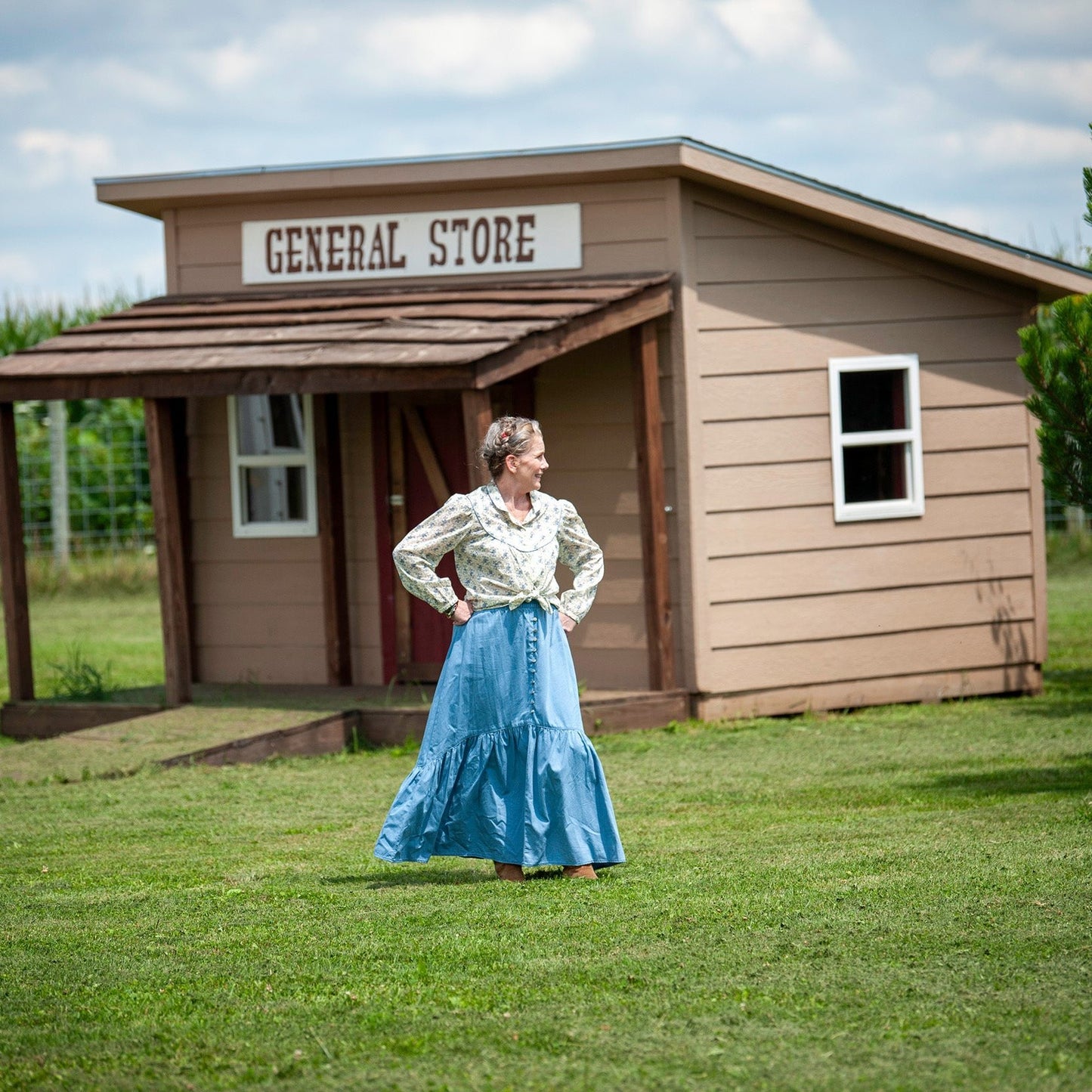 Homestead Skirt in Denim